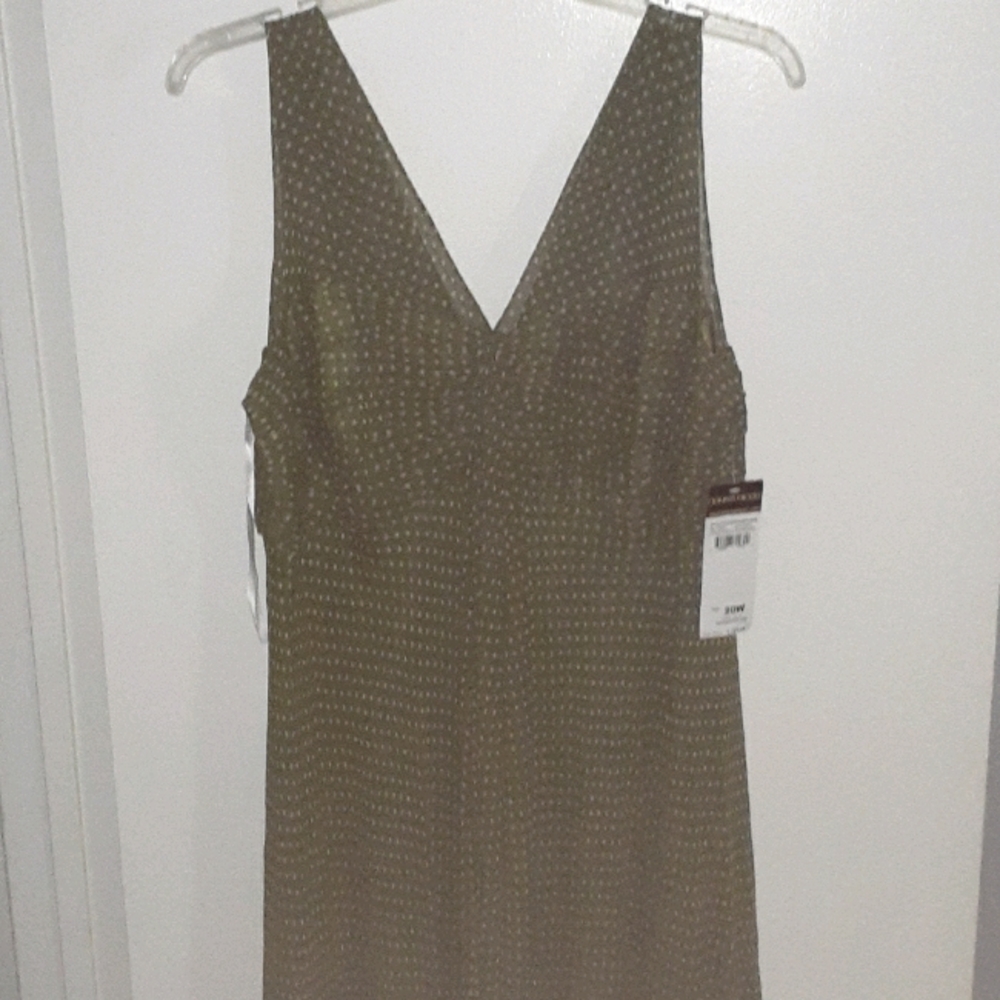 Donna Ricco green pokadot dress